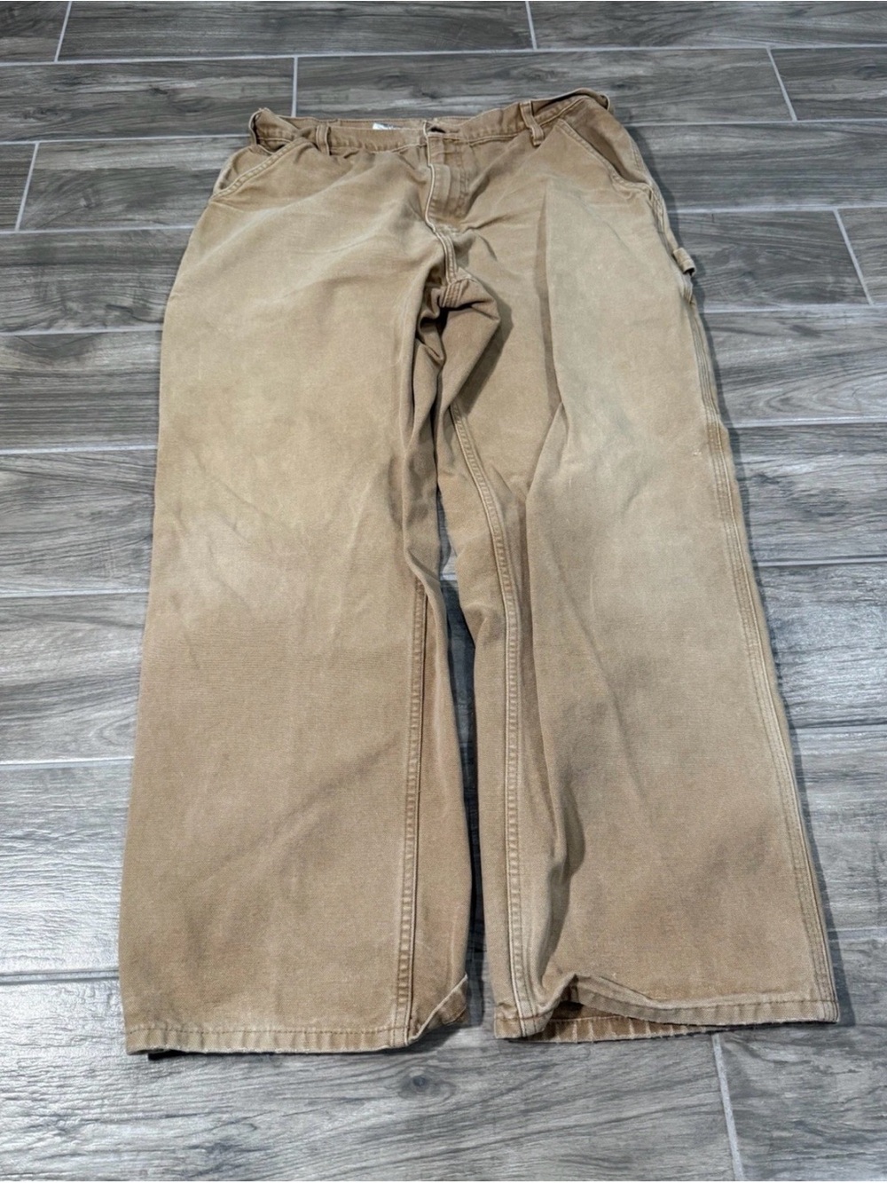 Vintage Carhartt B11 BRN Work Pants 36x30 Distressed Paint Carpenter